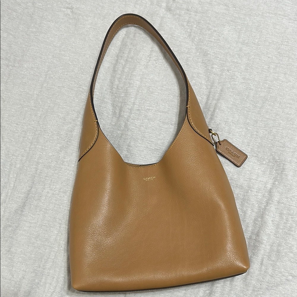 Coach tan brooklyn 28 Leather Shoulder Bag